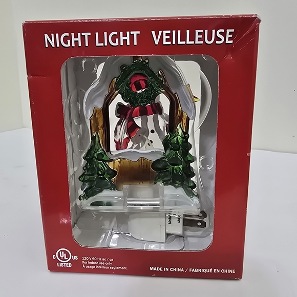 y2k COSTCO Snowman Night Light Veilleuse Christmas Holiday Electric with Bulb - Picture 15 of 16